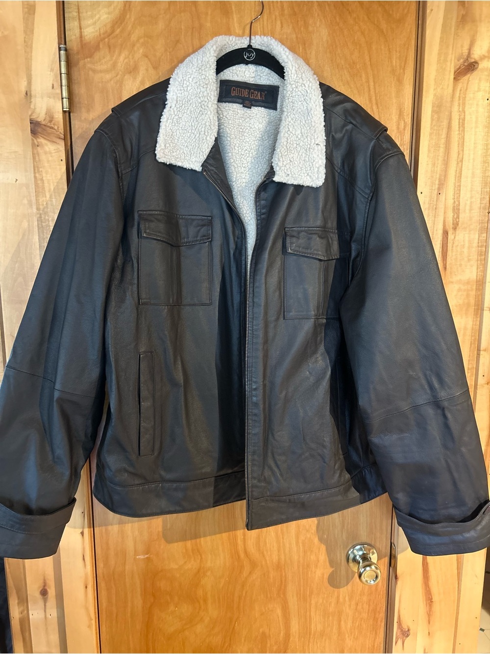 Men’s Guide Gear Leather Field Coat - Ranch & Outdoor Ready